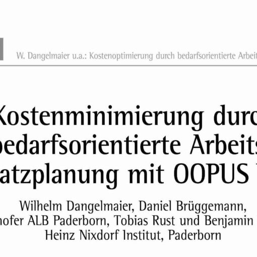 Kostenminimierung durch bedarfsorientierte Arbeitseinsatzplanung mit OOPUS WEB